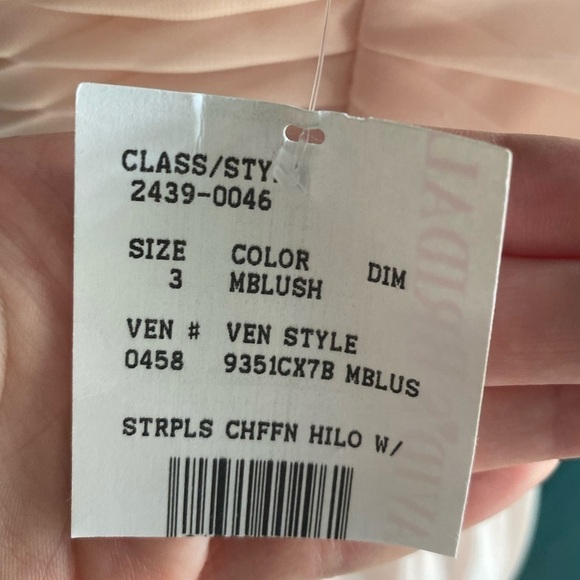 City Triangles Blush Strapless Chiffon High Low Dress Size 3 NWT - Picture 7 of 12